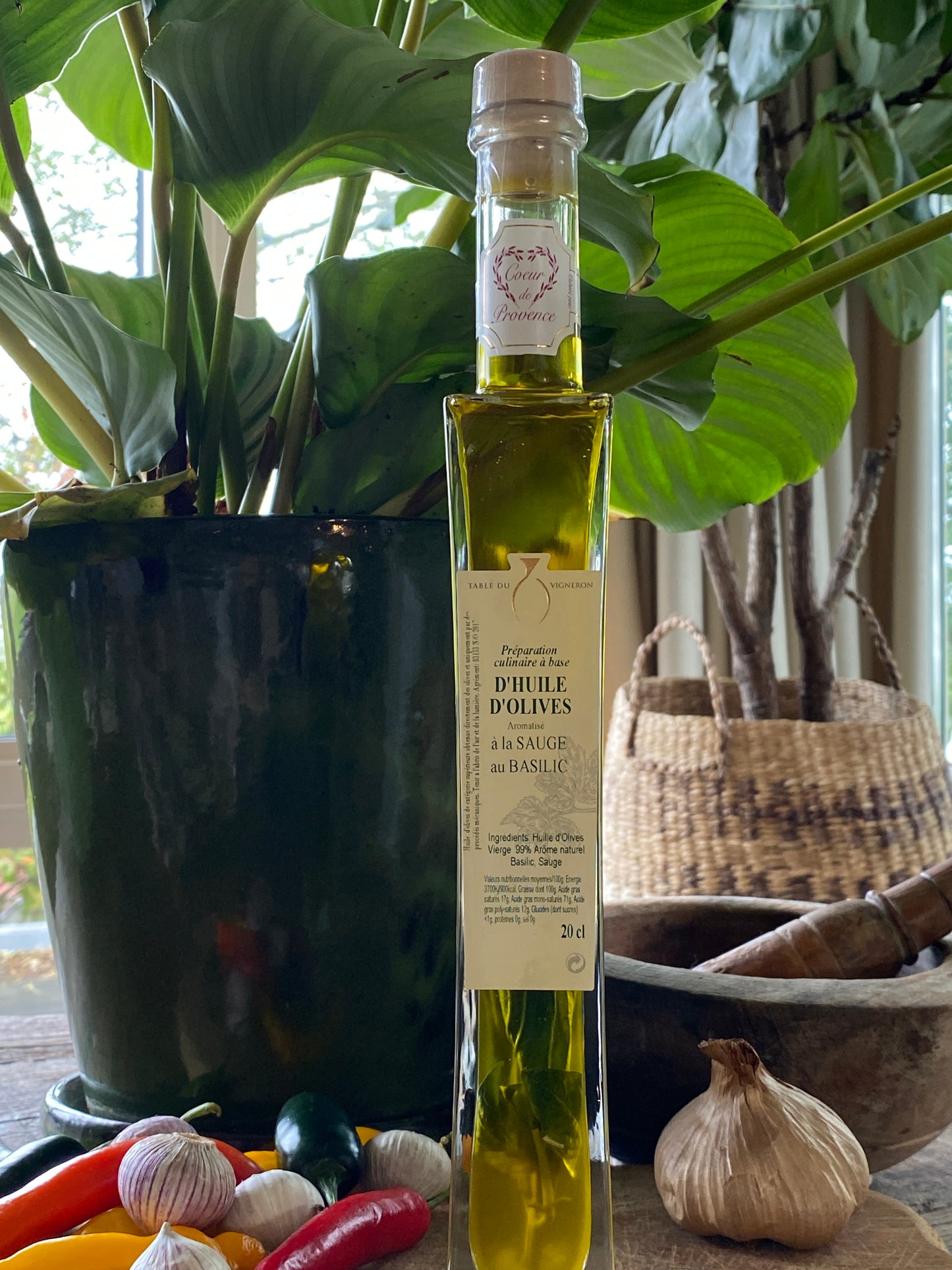Huile d'olive Sauge & Basilic