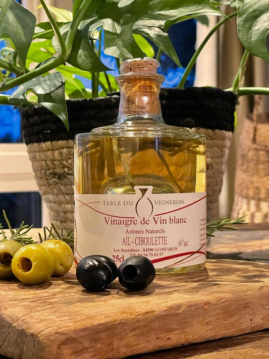 Wijnazijn Natuurlijke smaken Knoflook & Cibeulette