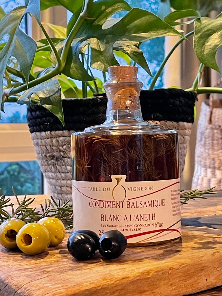Vinaigre balsamique blanc à l'aneth